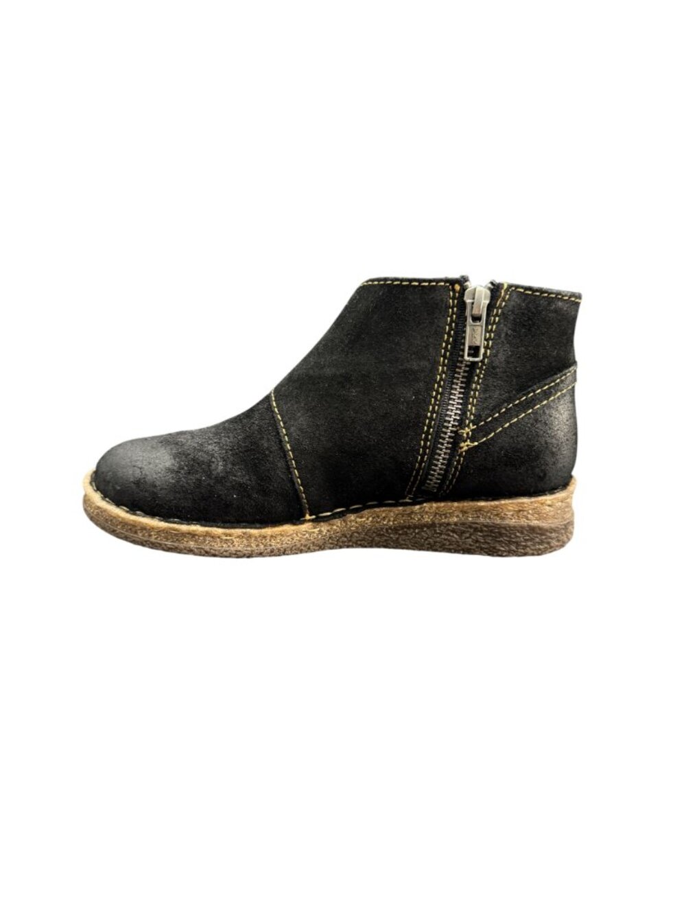 Born Tora Women's Ankle Boots Black Suede Side Zip Booties, Size 6 NWOB - Picture 2 of 10